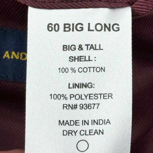 Stafford Men's Burgundy Corduroy Sport Coat Big/Tall Size 60 Long NWT $220.00 - Picture 9 of 12